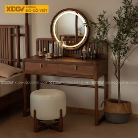 Bộ Bàn Trang Điểm Để Phòng Ngủ Gỗ Óc Chó Vách Nan Trang Trí