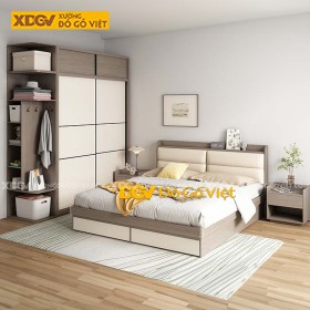 Bộ Giường Tủ Gỗ MDF Công Nghiệp X6821