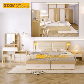 Bộ Giường Tủ Gỗ MDF Công Nghiệp X6823