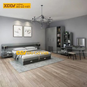 Bộ Giường Tủ Gỗ MDF Công Nghiệp X6825