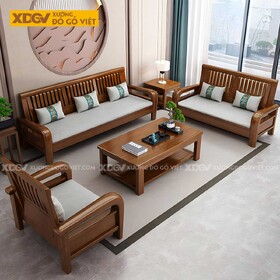 Bộ Sofa Gỗ Sồi Phòng Khách Hiện Đại Tối Giản Cho Gia Đình