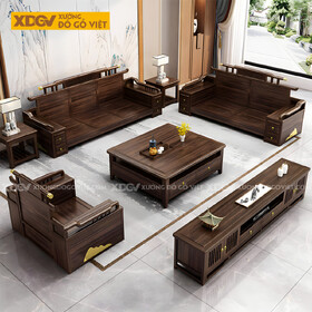 Bộ Sofa Óc Chó Phòng Khách Trung Hoa Á Đông Đẹp Sang Trọng