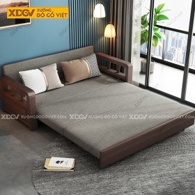 Mẫu Ghế Gỗ Kéo Thành Giường Veneer Sồi Bền Bỉ