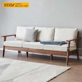 Ghế Sofa Gỗ Sồi Hiện Đại Khung Nhỏ Bo Góc Tinh Tế Thanh Lịch
