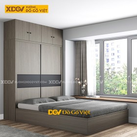 Giường Liền Tủ Gỗ MDF Công Nghiệp X2194