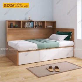 Giường Liền Tủ Gỗ MDF Công Nghiệp X7672