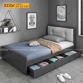 Giường Ngủ Gỗ MDF Công Nghiệp X1375
