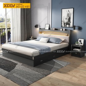 Giường Ngủ Gỗ MDF Công Nghiệp X6656