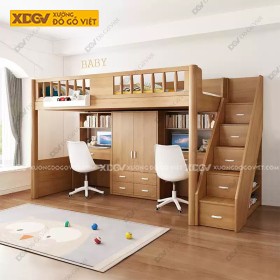 Giường Tầng Gỗ Sồi X7608