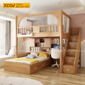 Giường Tầng Gỗ Sồi X7896