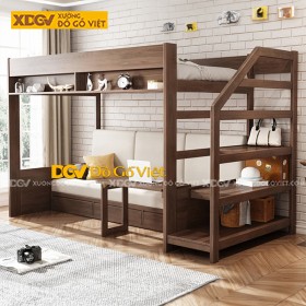 Giường Tầng Trẻ Em Gỗ Sồi X4504