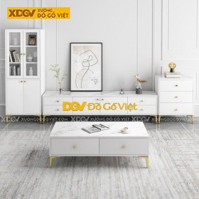 Kệ Tivi Phòng Khách Màu Trắng Hiện Đại Chất Gỗ Công Nghiệp
