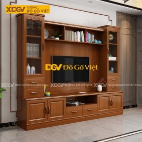 Mẫu Kệ Tivi Gắn Kèm Tủ Trưng Bày Nhiều Ngăn Kệ Tầng