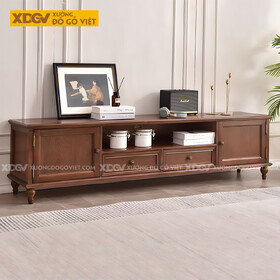 Kệ Tivi Sồi Mỹ Tân Cổ Điển Chân Trụ Tiện Nhiều Phiên Bản