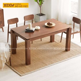 Mẫu Bàn Ghế Ăn Phòng Bếp Gỗ Xoan Đào Chân Ghép Góc Độc Đáo