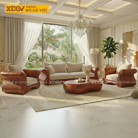 Mẫu Ghế Sofa Sang Trọng Gỗ Gõ Đỏ Thiết kế Lượn Sóng Bệ Thế