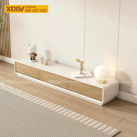 Mẫu Kệ Để Tivi Phòng Khách Gỗ MDF Bo Cạnh Mềm Mại Hiện Đại
