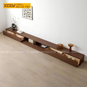 Mẫu Kệ Để Tivi Veneer Sồi Tối Giản Hiện Đại Dáng Siêu Thấp