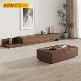 Mẫu Kệ Tivi Gỗ Công Nghiệp Thiết Kế Đẩy Trượt Không Tay Nắm