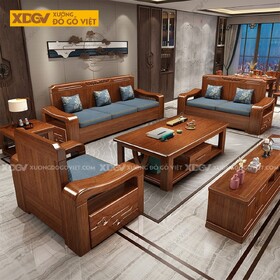 Mẫu Sofa Căm Xe Phòng Khách Tay Lượn Sóng Dày Dặn