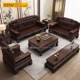 Mẫu Sofa Óc Chó Cổ Điển Á Đông Sang Trọng Chạm Khắc Tinh Xảo