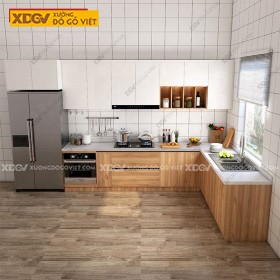 Tủ Bếp Gỗ MDF Công Nghiệp X5141