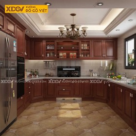 Tủ Bếp Gỗ Xoan Đào X2685