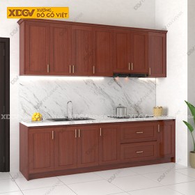 Tủ Bếp Gỗ Veneer Xoan Đào X6808