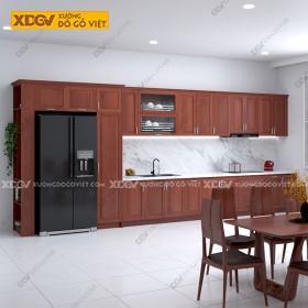 Tủ Bếp Gỗ Veneer Xoan Đào X6972