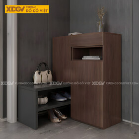 Tủ Giày MDF Công Nghiệp Kết Hợp Kệ Thấp Thay Đổi Linh Hoạt