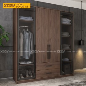 Tủ Quần Áo Gỗ MDF Công Nghiệp X1293