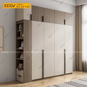 Tủ Quần Áo Gỗ MDF Công Nghiệp X2779