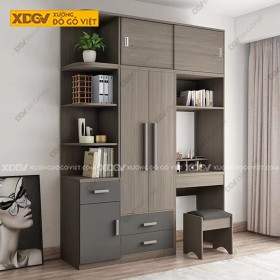 Tủ Quần Áo Gỗ MDF Công Nghiệp X4632