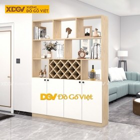 Tủ Rượu Trang Trí Gỗ Công Nghiệp 3 Tầng Kệ