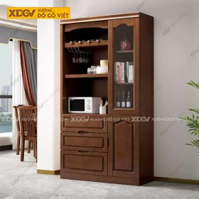 Tủ Rượu Cánh Pano Chất Liệu Gỗ Sồi Tự Nhiên