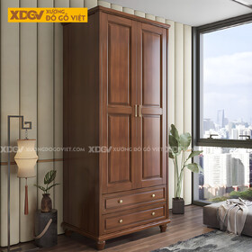 Tủ Treo Áo Cao Su Tân Cổ Điển Chân Cao Tiện Tròn Cánh Pano